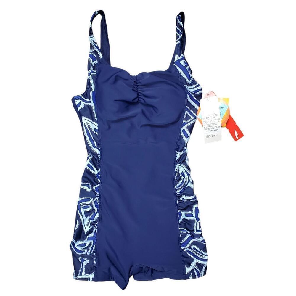 Haosha One Piece Swimsuit Athletic Swimwear Lap Bathing Suit Size Medium NEW